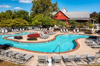 The swimming pool at the red barn barnyard resort